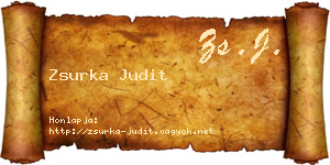 Zsurka Judit névjegykártya